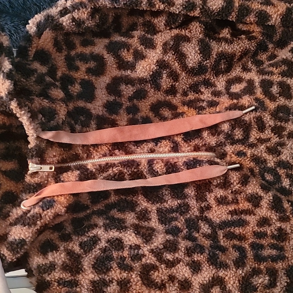 Sherpa Leopard Print 1/4 Zip - image 3